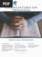 Brochure Licenciatura en Teología