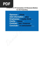 Complete List of Connectives and Discourse Markers For IELTS Speaking