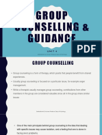 Unit 4 - Group Counselling & Guidance