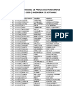 Ranking de Estudiantes de La Unmsm Facultad Ing. Sistemas e A 2011