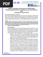 FAQ 11-14 - ASTM C90 Commentary