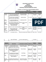 School Action Plan For Kindergarten