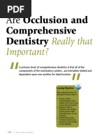 Are Occulsion and Comprehensive Dentistry Really That Important