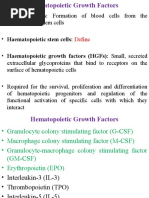 Hematopoiesis and Growth Factors