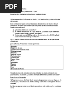 Resolver Las Siguientes Situaciones Problemáticas