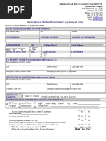 International Student Enrollment Agreement Form: An Aetas Inc. Company