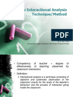 Flanders Interactional Analysis Technique/Method