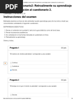 Examen - (AAB02) Cuestionario2 - Retroalimente Su Aprendizaje Dando Contestación Al Cuestionario 2