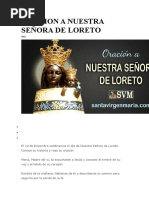 Oracion A Nuestra Señora de Loreto