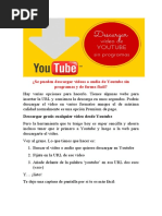 Se Pueden Descargar Vídeos o Audio de YOUTUBE Sin Programas