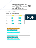 Infinitive Past Simple Past Participle: Ciudad Universitaria - Telef. 248152 - Sucursal - Telef. 215020 Huancayo