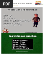 Los Pronombres Personales y El Verbo en Quechua