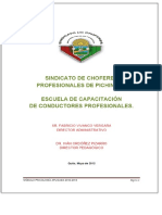 Sindicato de Choferes Profesionales de Pichincha Escuela de Capacitación de Conductores Profesionales. - PDF Descargar Libre