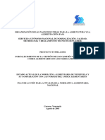 Estado Actual de La Normativa Alimentaria de Venezuela y Su Comparacion Con Las Normas Del Codex Alimentarius