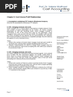 Chapter 8: Cost-Volume-Profit Relationships: 1. Assumptions Underlying CVP Analysis (Breakeven Analysis)