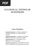 Testing of Hypothesis TISS