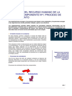 Captacion Del Recurso Humano de La Empresa. Componente Nº1y 2. Proceso de Reclutamiento Tema