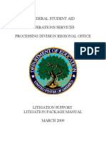 U.S. Department of Education Student Loan Litigation Manual