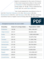 Cheapest Countries To Live in 2021