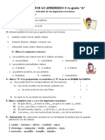 REFORZAMOS LO APRENDIDO - Comunicación 4 TO GRADO A