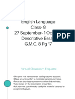 Descriptive Writing - Language Notes Part 2