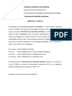 Modificado 10.07.2019 - Certificado de Posesion - Comunidad Campesina