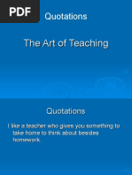 Quotations: The Art of Teaching