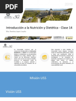 Introduccion A La Nutricion Clase 13 Proyecto Educativo de La USS