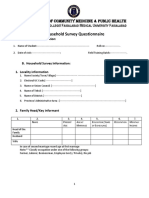 Household Survey Questionnaire: P M C / F M U F