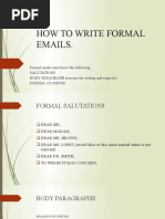 How To Write Formal Emails