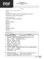 Foot Care Procedure Checklist