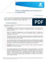 Variables Dependientes e Independientes Que Intervienen en El Comportamiento Organizacional