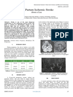 Post Partum Ischemic Stroke About A Case