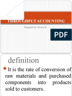 Throughput Accounting: Prepared by Gwizu K