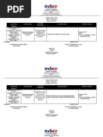 Department of Education: Day & Time Learning Area Learning Competency Learning Tasks Mode of Delivery Monday