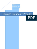 Equipos Livianos y Pesados Trabajo