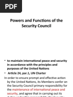 Powers and Functions of The Security Council