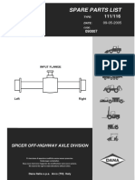 Spare Parts List: Spicer Off-Highway Axle Division