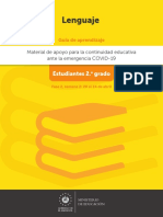 Guía de Aprendizaje - 2do Grado - Lenguaje - Fase 2 - Semana 2