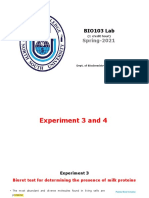 BIO103L, Expt 3 & 4