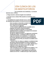 Evaluación Clínica de Los Músculos Masticatorios