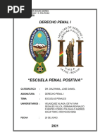 Escuela Penal Positiva - Der. Penal I 2021 - D. Velasquez A.