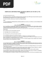 Ordenanza Reformatoria Que Reglamenta El Uso de La 881