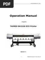 Operation Manual: TAIMES GH2220 ECO Printer