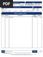 Detalle de Factura: Comunicaciones Celulares, S.A