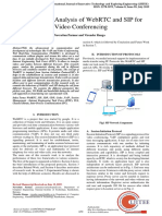 Performance Analysis of Webrtc and Sip For Video Conferencing