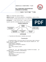 Crônica Narrativa - Português 7º Ano