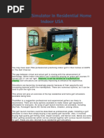 Best Golf Simulator in Residential Home Indoor USA