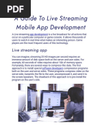 A Guide To Live Streaming Mobile App Development