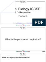 Flashcards - 2f Respiration - Edexcel Biology IGCSE